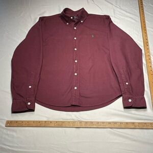 Ralph Lauren size medium burgundy Oxford Cloth Button-Down Shirt
